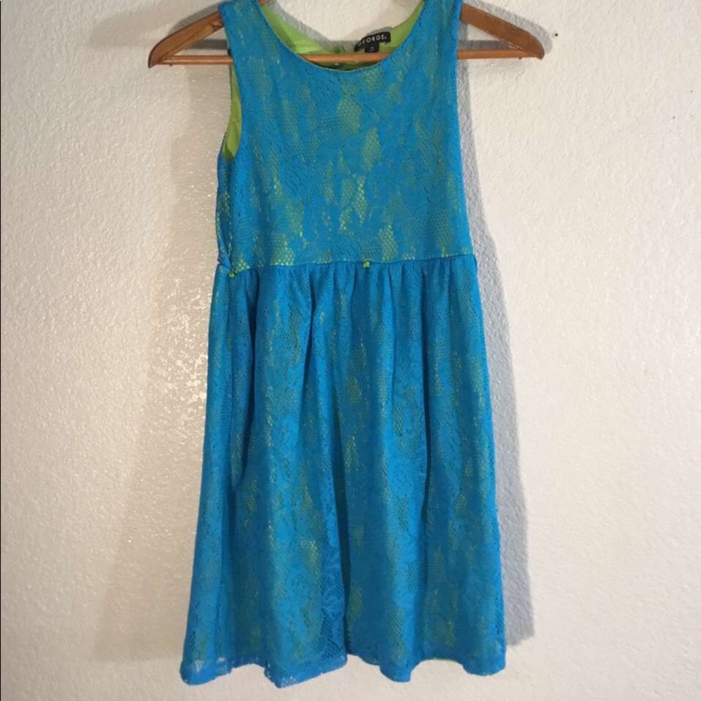 Blue flowy child's dress